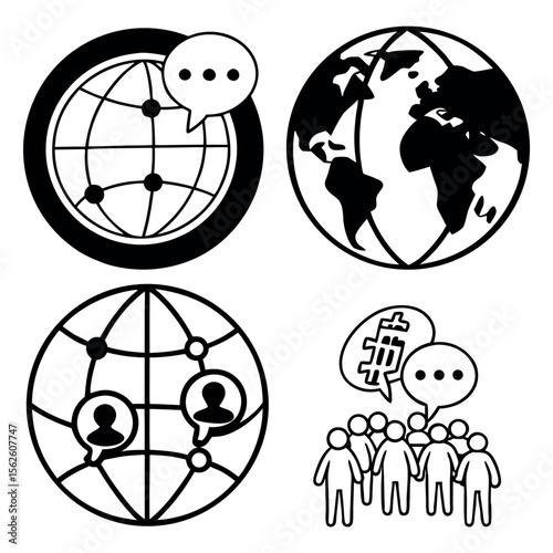 Global Communication & Networking Icons