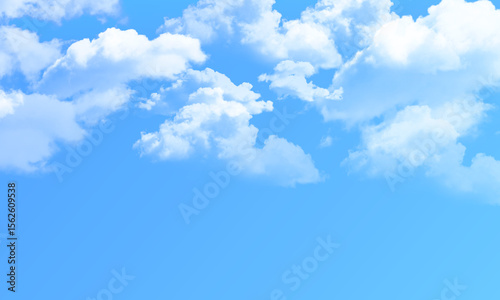 Abstract panoramic blue sky white clouds background.bright color.