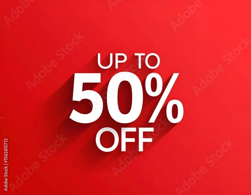 Clean discount graphic up to 50 percent off high resolution photo
