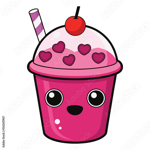 vector illustration of a cupcake