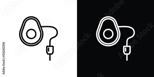 Anesthesia icon symbol in thin line, outline and stroke style for apps