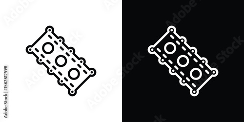 Car gasket icon symbol in thin line, outline and stroke style for apps