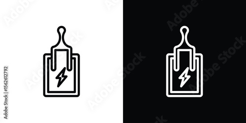 Circuit Breaker icon symbol in thin line, outline and stroke style for apps