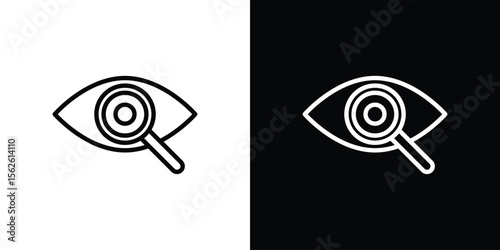 Investigation icon symbol in thin line, outline and stroke style for apps