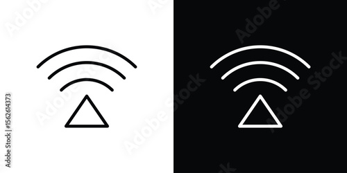 Livestream icon symbol in thin line, outline and stroke style for apps