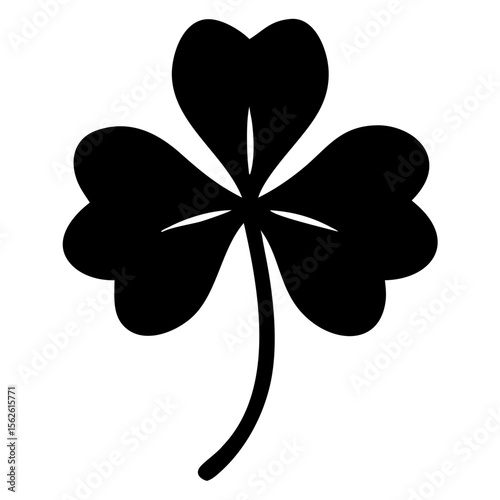 Create a Clean Symmetrical Four Leaf Clover Design for Good Luck