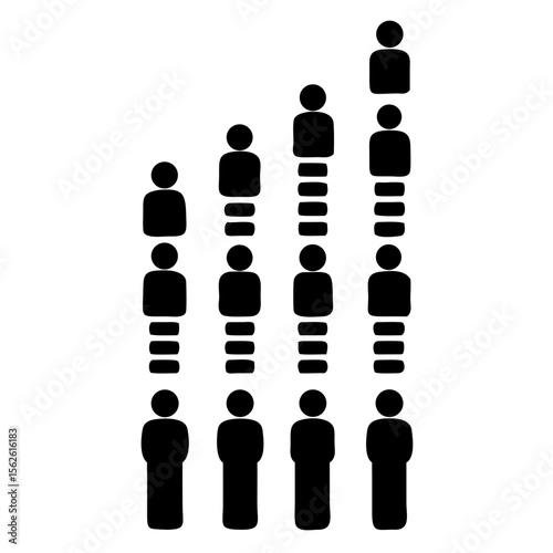Vertical Bar Charts Illustrating Comparative Data Representation With Figures