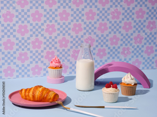 A visually appealing breakfast arrangement