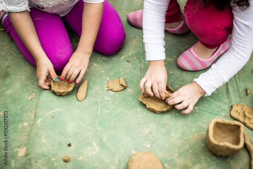 Creative Sparks Flying: Children Explore Art Through Painting, Drawing, Clay, Vibrant Colors, and Melodic Inspiration at School