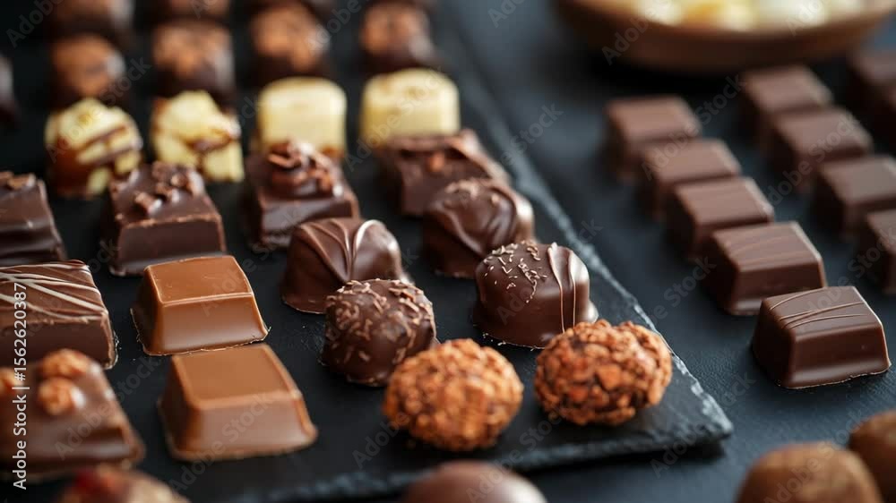 chocolate candies in a box