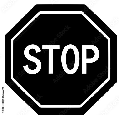 stop sign isolated on white