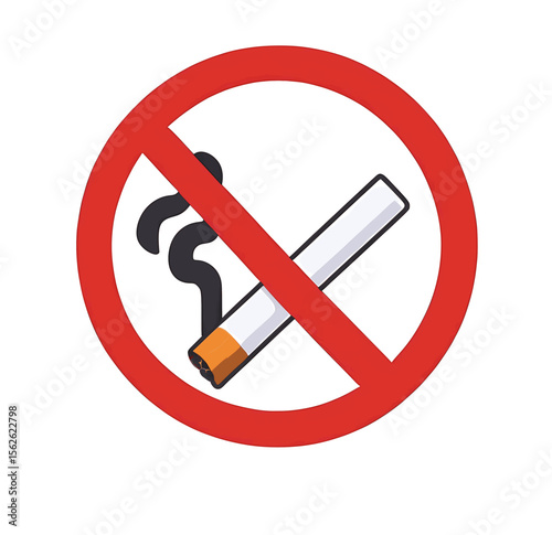 no smoking sign with cigarette
