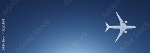 Airplane passing high in the sky