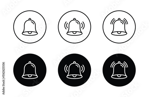 Notification ringing bell icon set	
