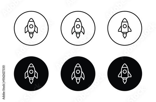 Rocket icon. Rocket launched icon vector.