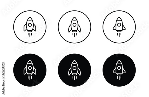 Rocket icon. Rocket launched icon vector.