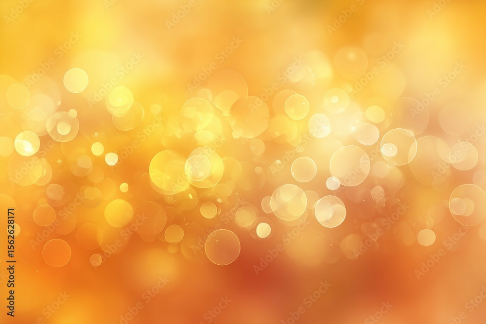 Obraz premium Warm bokeh background with soft golden and orange light circles
