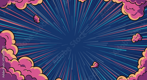 Dynamic Speed Lines Background Abstract Burst of Energy and Motion