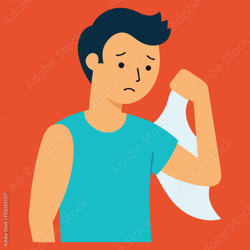 vector illustration of young man