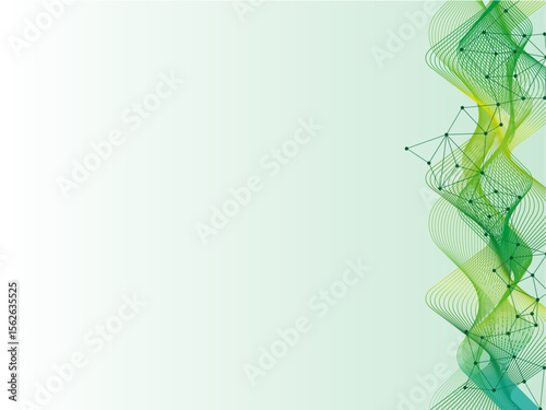 抽象的でデジタル曲線と幾何学なライン