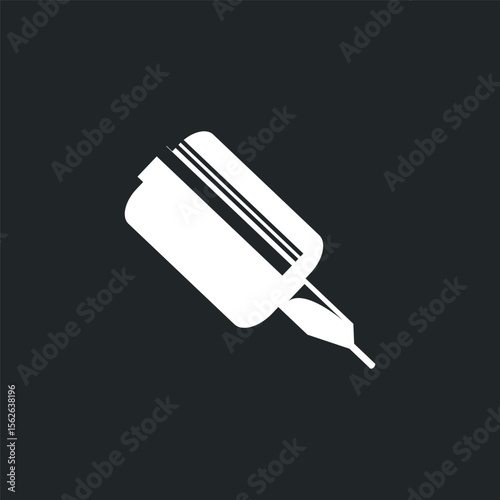 black silhouette illustration logo tattoo machine with vintage old retro minimalist concept template symbol tattoo studio design
