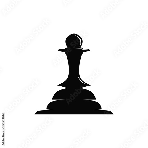 simple design chess logo chess game concept silhouette vintage retro template