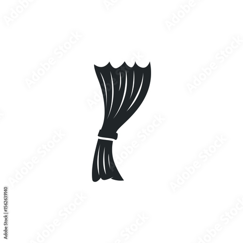 home decoration design with simple minimalist curtain logo concept, window decoration template illustration for business brand