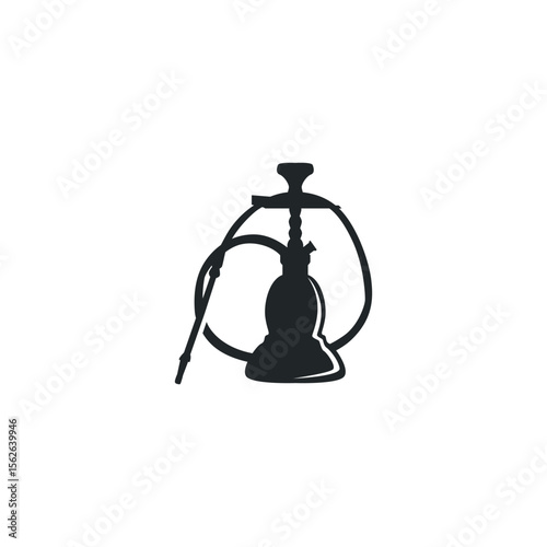 Old retro vintage design hookah logo shisha bar concept simple minimalist retro illustration templet symbol brand bar, restaurant, shop, and business brand