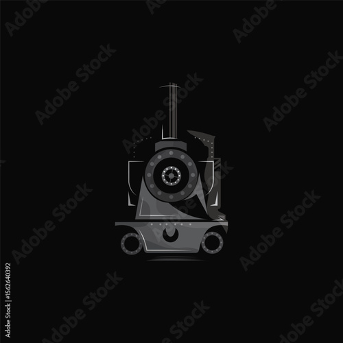 simple concept design minimalist train transportation logo template locomotive fast train illustration business brand