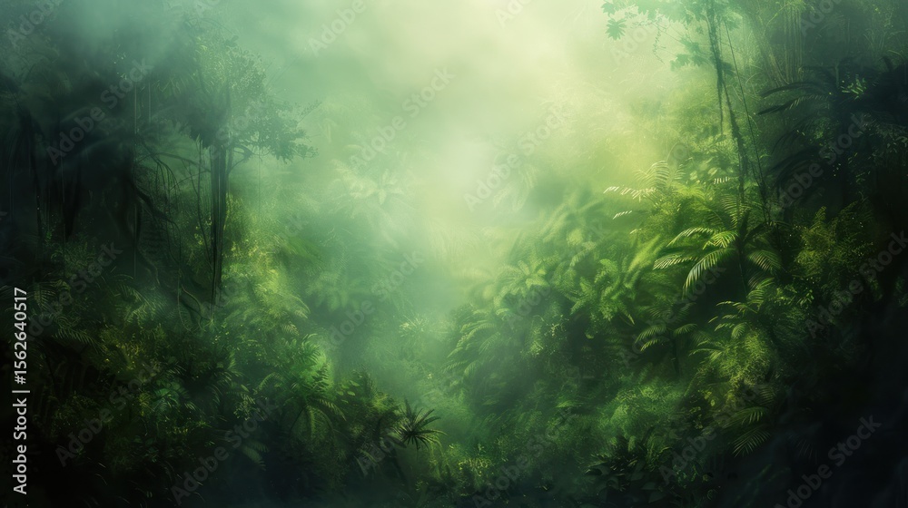 Obraz premium Mysterious jungle scene