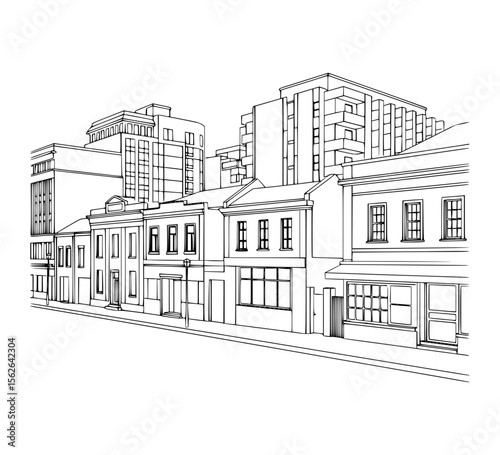 Line Art of Kloof Street, Cape Town