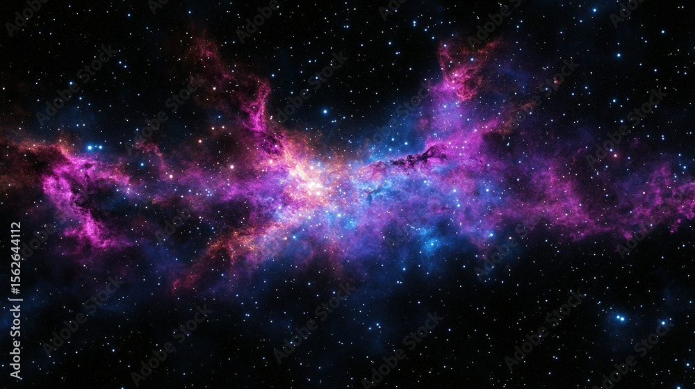 Fototapeta premium Colorful nebulae in a vast expanse of space.