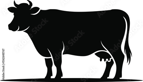 Title: Vector black silhouette of a animals on a white background.