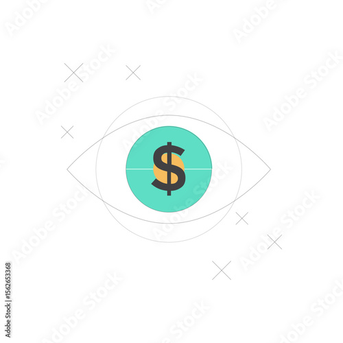 Abstract business vision icon representing future growth and strategy