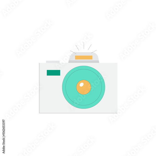 Simple and clean camera icon for photography and technology themes