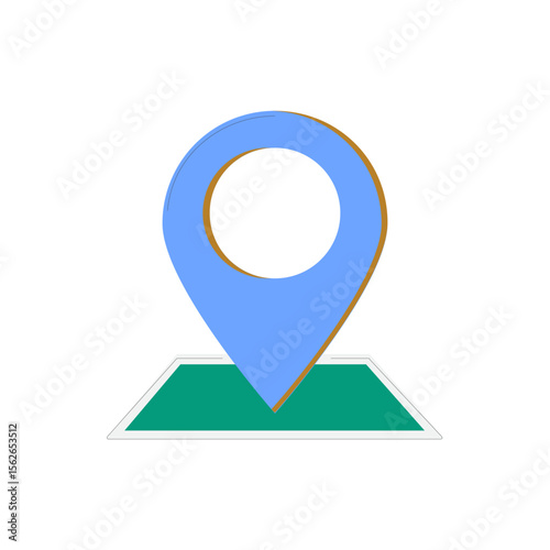 Modern abstract destination marker icon with clean lines and geometric shapes