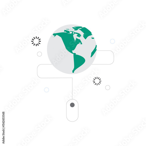 Simple and clean icon representing distance learning and online education