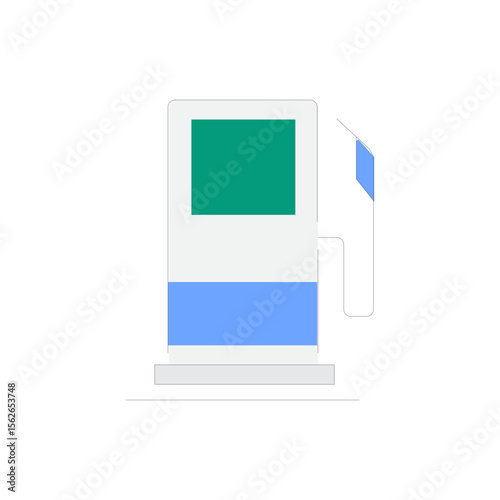 Simple and clean gas station icon for fuel and transportation themes