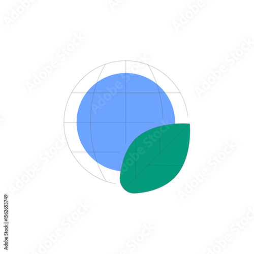 Clean green energy icon representing sustainability and renewable power sources