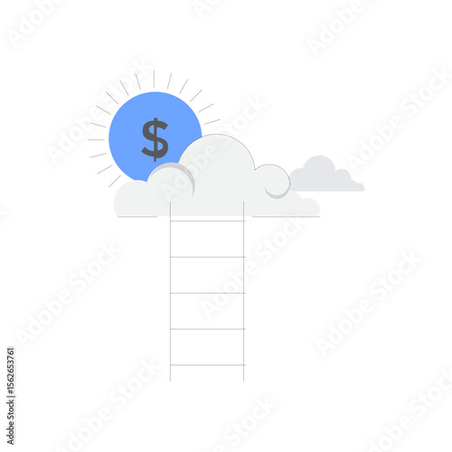 Abstract upward trending arrow icon representing business growth and progress