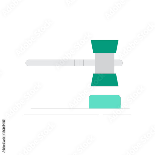 Law and justice icon set featuring scales of justice and gavel