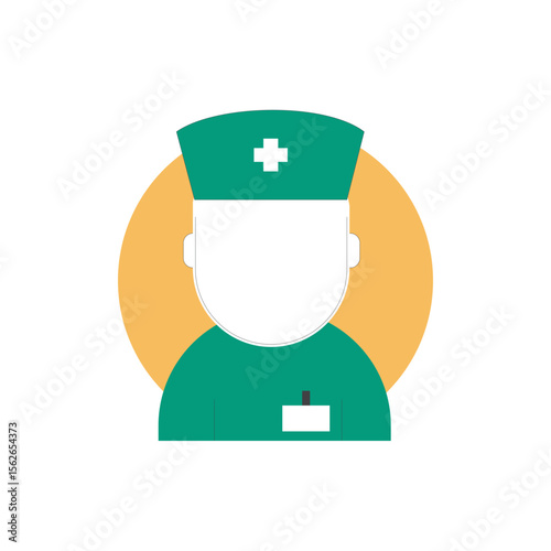 Medical staff silhouette icon representing healthcare professionals and medical teams