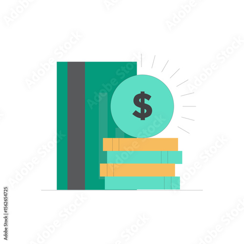Modern icon representing various payment methods and financial transactions
