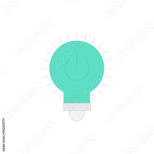 Simple and clean power button icon design for digital interfaces and applications
