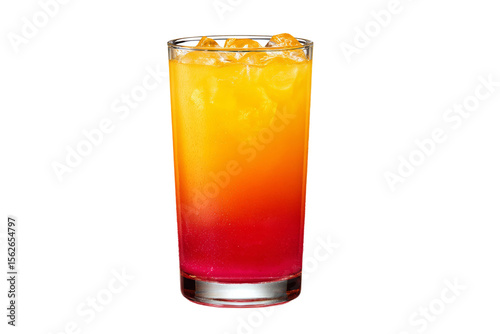 Wallpaper Mural A glass of orange and pink drink with ice cubes Torontodigital.ca
