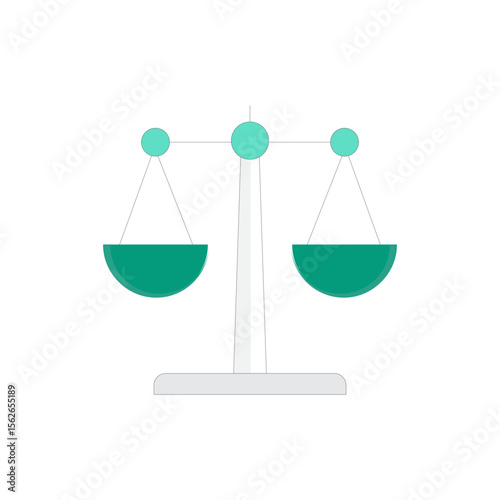 Modern scale icon representing balance measurement and comparison for design projects