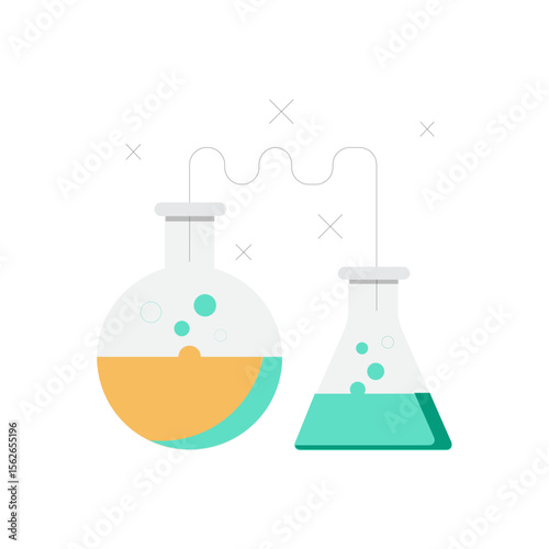 Modern science and research icon set featuring laboratory equipment and scientific symbols