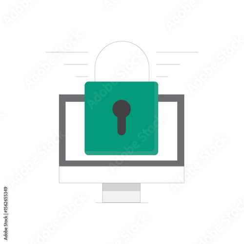 Secure business icon representing safety protection and financial trust