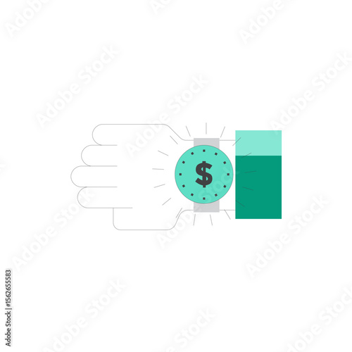Conceptual icon representing the value and importance of time in financial contexts