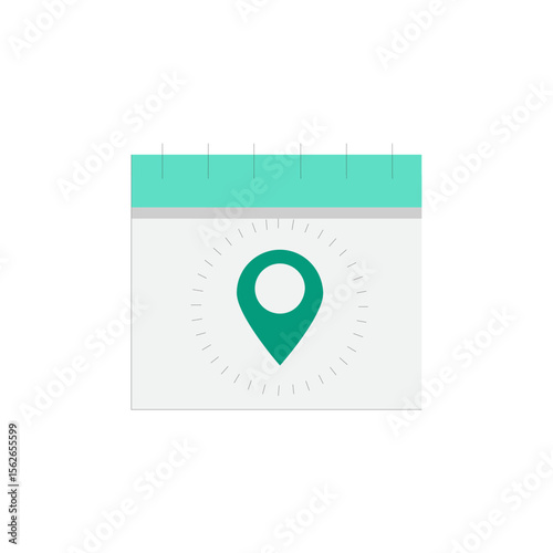 Modern travel schedule icon with clean lines and clear visual elements